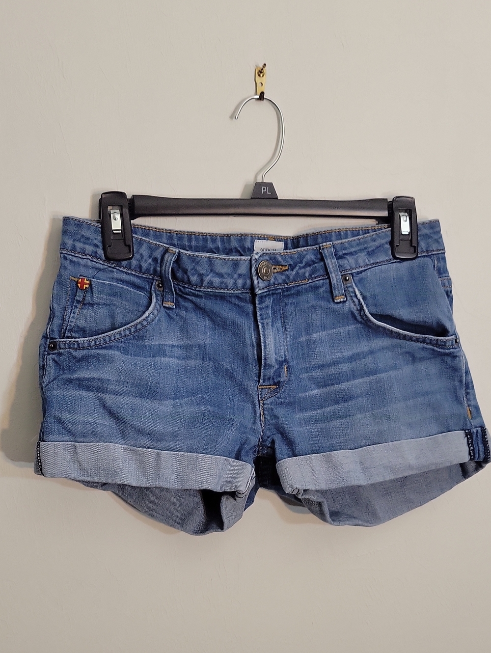 Hudson Jeans Rolled Cuff Denim Shorts - Faded Blue